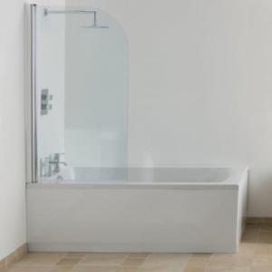 Lakes 770mm Prospect Curved Bath Screen 6CBS10 6mm Glass